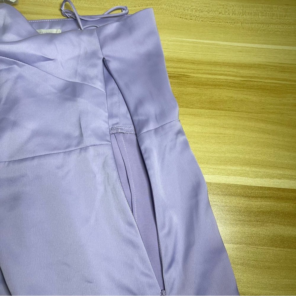 Urban Outfitters Lilac Padova Satin Button Front Mini Slip Dress size Large NWT - Picture 9 of 14